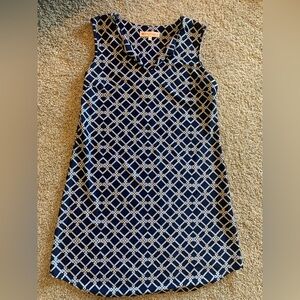 Jude Connally navy And white dress